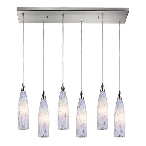 Lungo Six Light Pendant in Satin Nickel (45|501-6RC-SW)