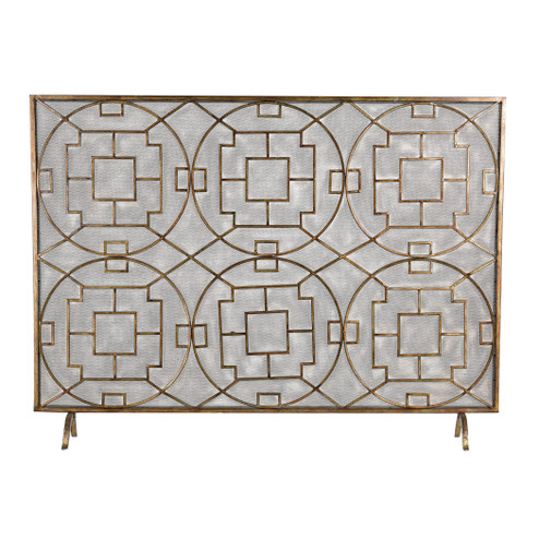 Geometric Fire Screen in Antique Bronze (45|51-10160)