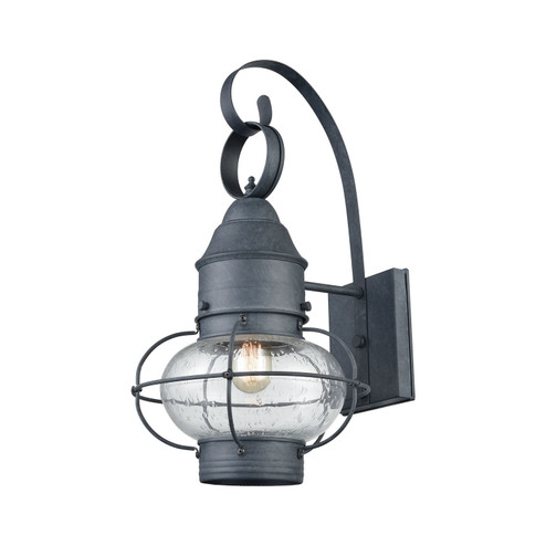 Onion One Light Outdoor Wall Sconce in Aged Zinc (45|57171/1)