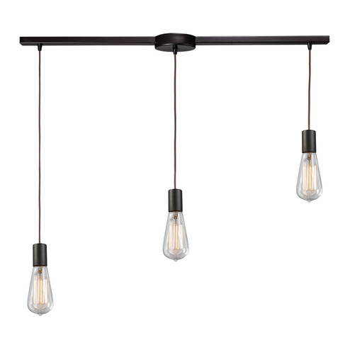 Menlow Park Three Light Pendant in Oiled Bronze (45|60046-3L)