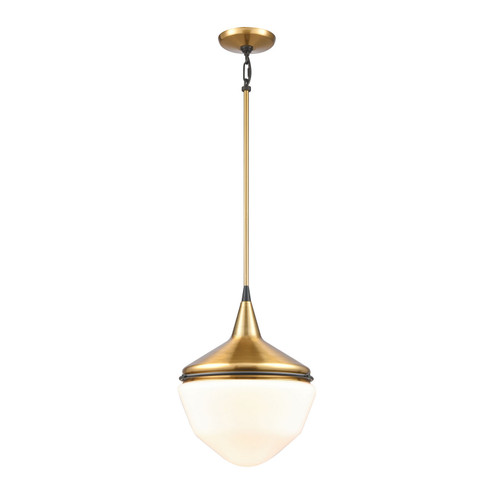 Mid Century Schoolhouse One Light Mini Pendant in Satin Brass (45|69384/1)