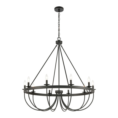 Williamson Ten Light Chandelier in Black (45|75078/10)