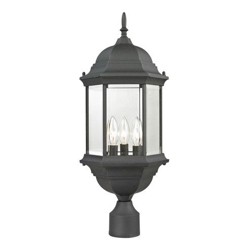 Spring Lake Three Light Outdoor Post Mount in Matte Textured Black (45|8603EP/65)