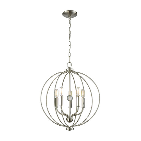 Williamsport Five Light Chandelier in Brushed Nickel (45|CN15752)