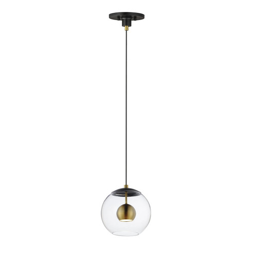 Nucleus LED Pendant in Black / Natural Aged Brass (86|E25153-BKNAB)
