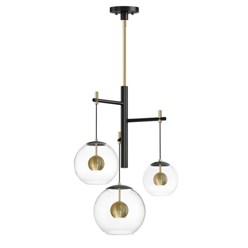 Nucleus LED Pendant in Black / Natural Aged Brass (86|E25156-BKNAB)