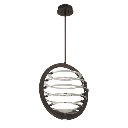 Ombra LED Chandelier in Dark Bronze/Polished Nickel (40|38150-029)