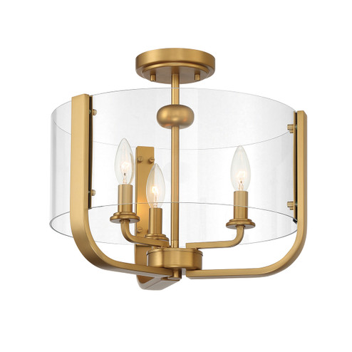 Campisi Three Light Semi Flush Mount in Gold (40|38156-014)