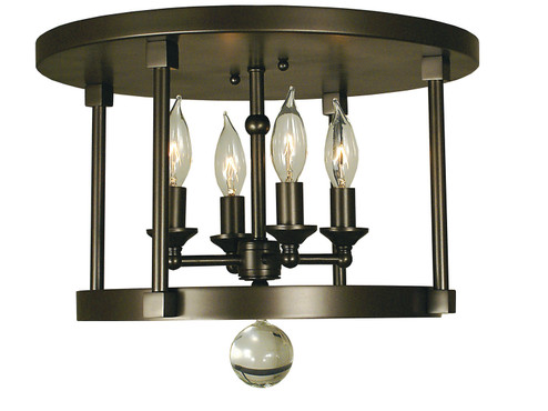 Compass Four Light Flush / Semi-Flush Mount in Antique Brass (8|1102 AB)