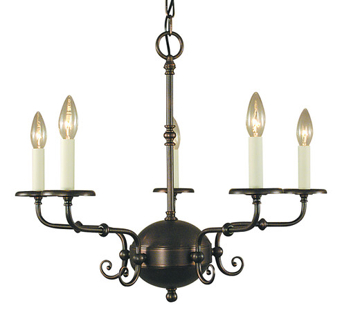 Jamestown Five Light Chandelier in Siena Bronze (8|2375 SBR)