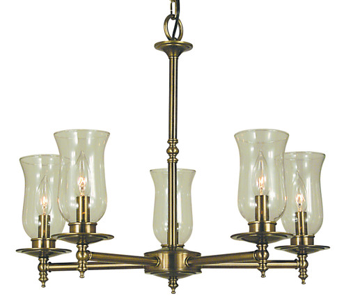 Sheraton Five Light Chandelier in Antique Brass (8|2505 AB)