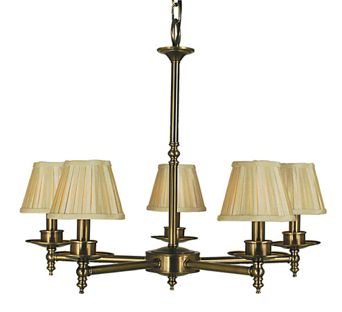 Sheraton Five Light Chandelier in Polished Silver (8|2515 PS)