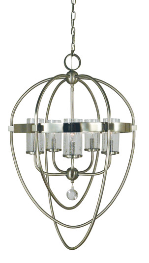 Margaux Five Light Foyer Chandelier in Antique Brass with Matte Black Accents (8|3045 AB/MBLACK)