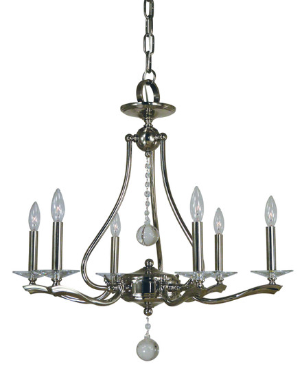 Allena Six Light Chandelier in Polished Nickel (8|3096 PN)