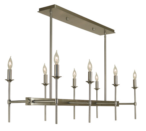 Chandler Eight Light Island Chandelier in Brushed Nickel (8|4698 BN)