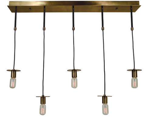 Juliette Five Light Island Chandelier in Polished Nickel with Matte Black (8|4898 PN/MBLACK)