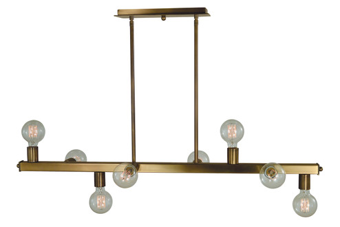 Heloise Eight Light Island Chandelier in Antique Brass (8|5381 AB)