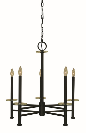 Metropolitan Five Light Chandelier in Matte Black (8|5445 MBLACK)