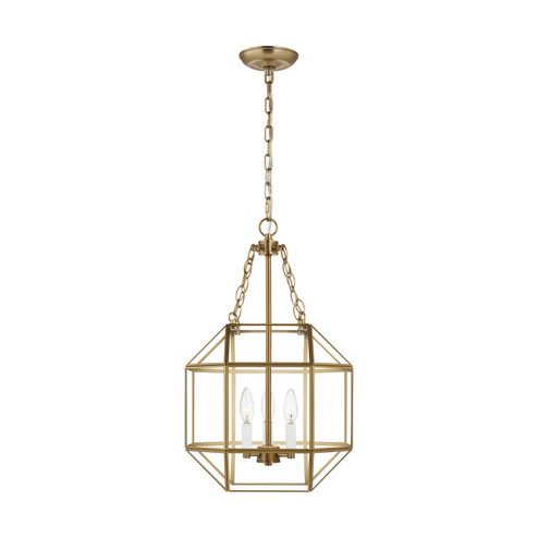 Morrison Three Light Lantern in Satin Brass (454|5179403-848)