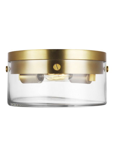 Garrett Two Light Flush Mount in Burnished Brass (454|CF1002BBS)