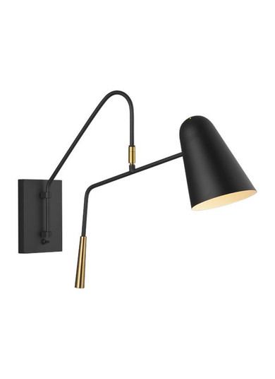 Simon One Light Wall Sconce in Midnight Black (454|EW1041MBK)
