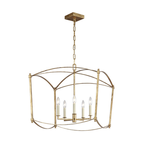 Thayer Five Light Lantern in Antique Gild (454|F3325/5ADB)