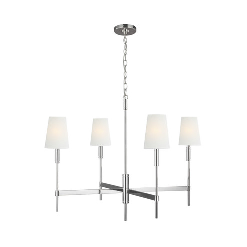 Beckham Classic Four Light Chandelier in Polished Nickel (454|TC1044PN)
