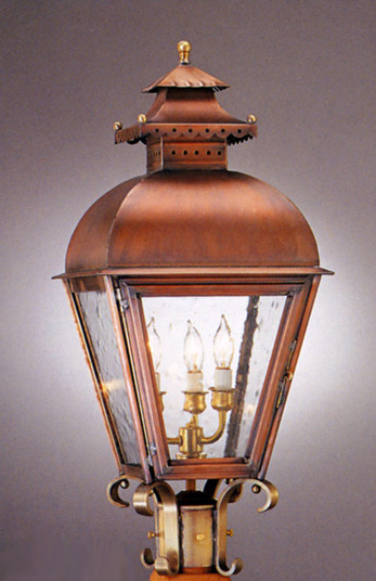 Duchess Three Light Post Mount in Antique Copper (265|85012ACSS)