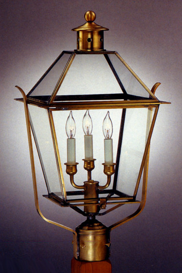 Kojan Three Light Post Mount in Antique Brass (265|91435ABC)