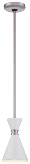 Conic One Light Mini Pendant in Glitter Gloss White (42|P1821-44F)