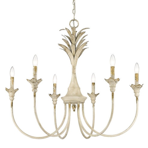 Lillianne Six Light Chandelier in Antique Ivory (62|0846-6 AI)