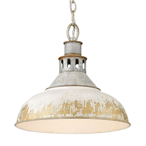 Kinsley One Light Pendant in Aged Galvanized Steel (62|0865-L AGV-AI)