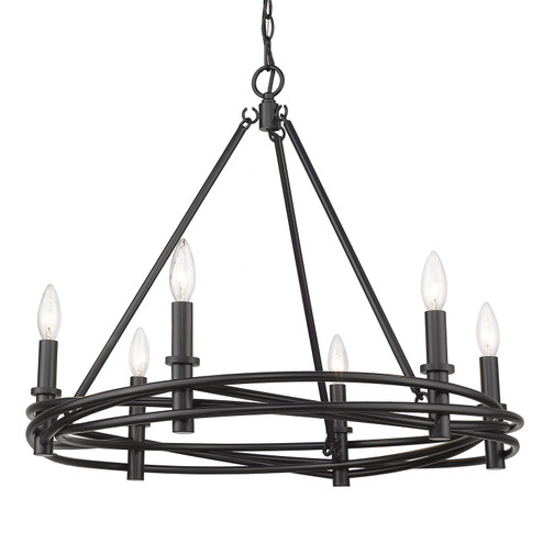 Weaver Six Light Chandelier in Matte Black (62|1417-6 BLK)