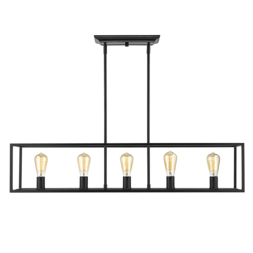 Wesson Five Light Linear Pendant in Matte Black (62|2072-LP BLK)