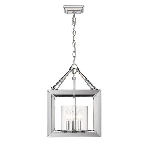 Smyth Three Light Semi-Flush Mount in Chrome (62|2074-SF CH-CLR)