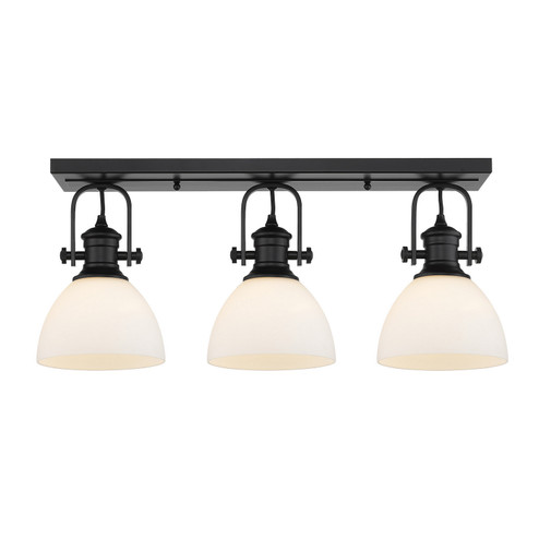 Hines Three Light Semi-Flush Mount in Matte Black (62|3118-3SF BLK-OP)