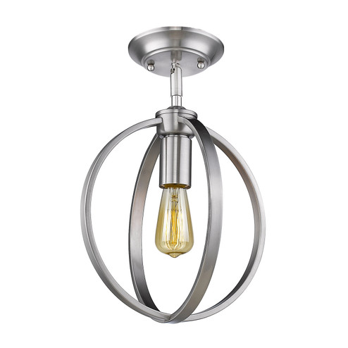 Colson One Light Semi-Flush Mount in Pewter (62|3167-1SF PW)