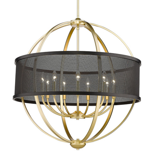 Colson OG Nine Light Chandelier in Olympic Gold (62|3167-9 OG-BLK)