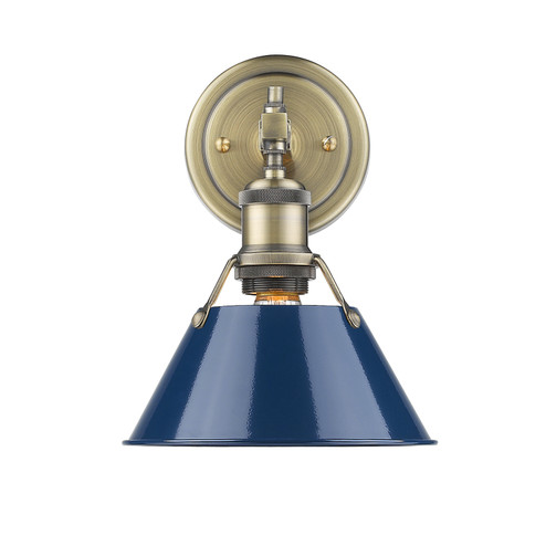 Orwell One Light Bath Vanity in Aged Brass (62|3306-BA1 AB-NVY)
