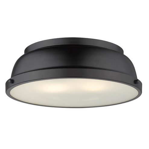 Duncan BLK Two Light Flush Mount in Matte Black (62|3602-14 BLK-BLK)