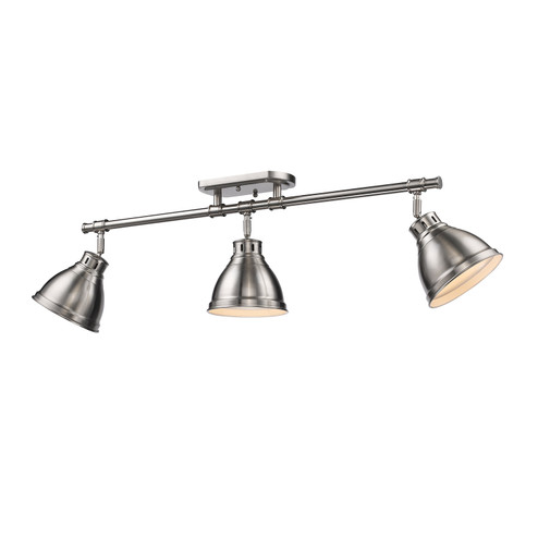 Duncan Three Light Semi-Flush Mount in Pewter (62|3602-3SF PW-PW)