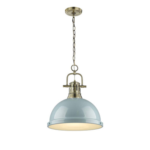 Duncan AB One Light Pendant in Aged Brass (62|3602-L AB-SF)