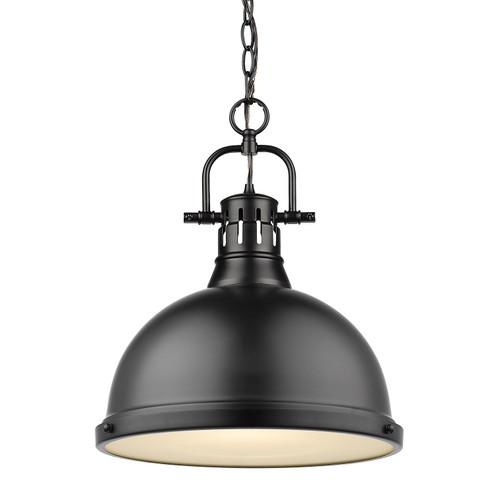 Duncan BLK One Light Pendant in Matte Black (62|3602-L BLK-BLK)