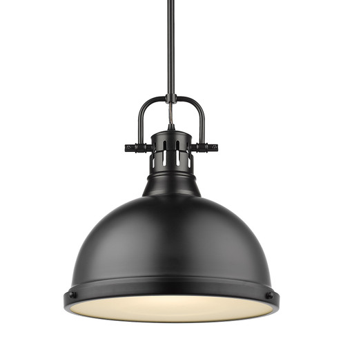 Duncan BLK One Light Pendant in Matte Black (62|3604-L BLK-BLK)