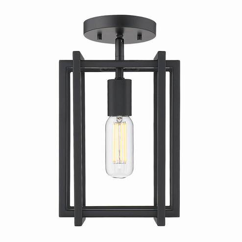 Tribeca BLK One Light Semi-Flush Mount in Matte Black (62|6070-1SF BLK-BLK)