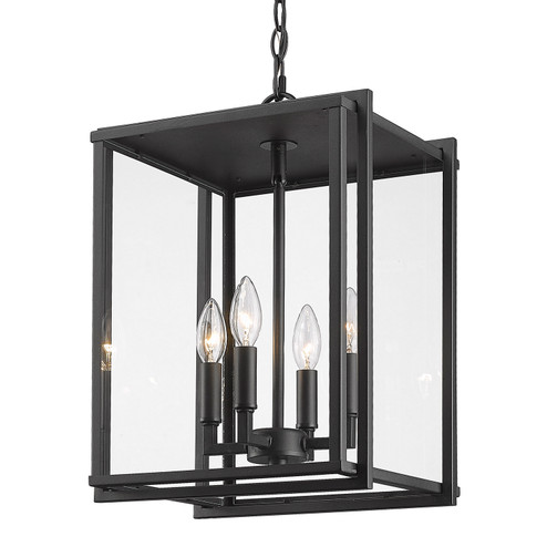 Tribeca Four Light Outdoor Pendant in Natural Black (62|6071-O4P NB-CLR)