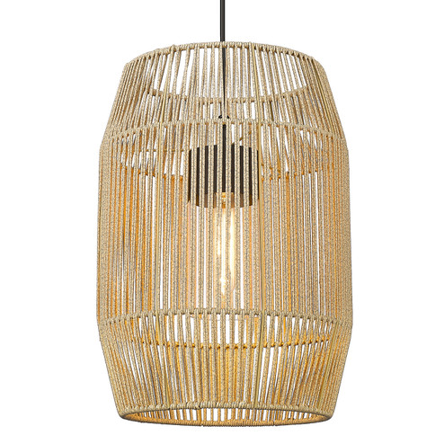 Seabrooke One Light Outdoor Pendant in Natural Black (62|6073-O1P NB-SS)
