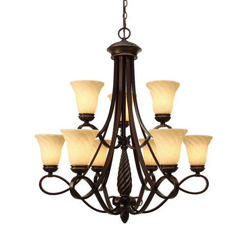 Torbellino Nine Light Chandelier in Cordoban Bronze (62|8106-9 CDB)