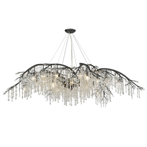 Autumn Twilight BI 24 Light Chandelier in Black Iron (62|9903-24 BI)