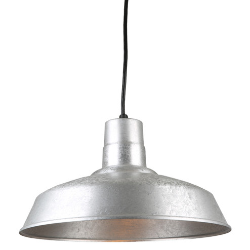 Warehouse One Light Pendant in Galvanized (381|H-QSN15116-C-96)